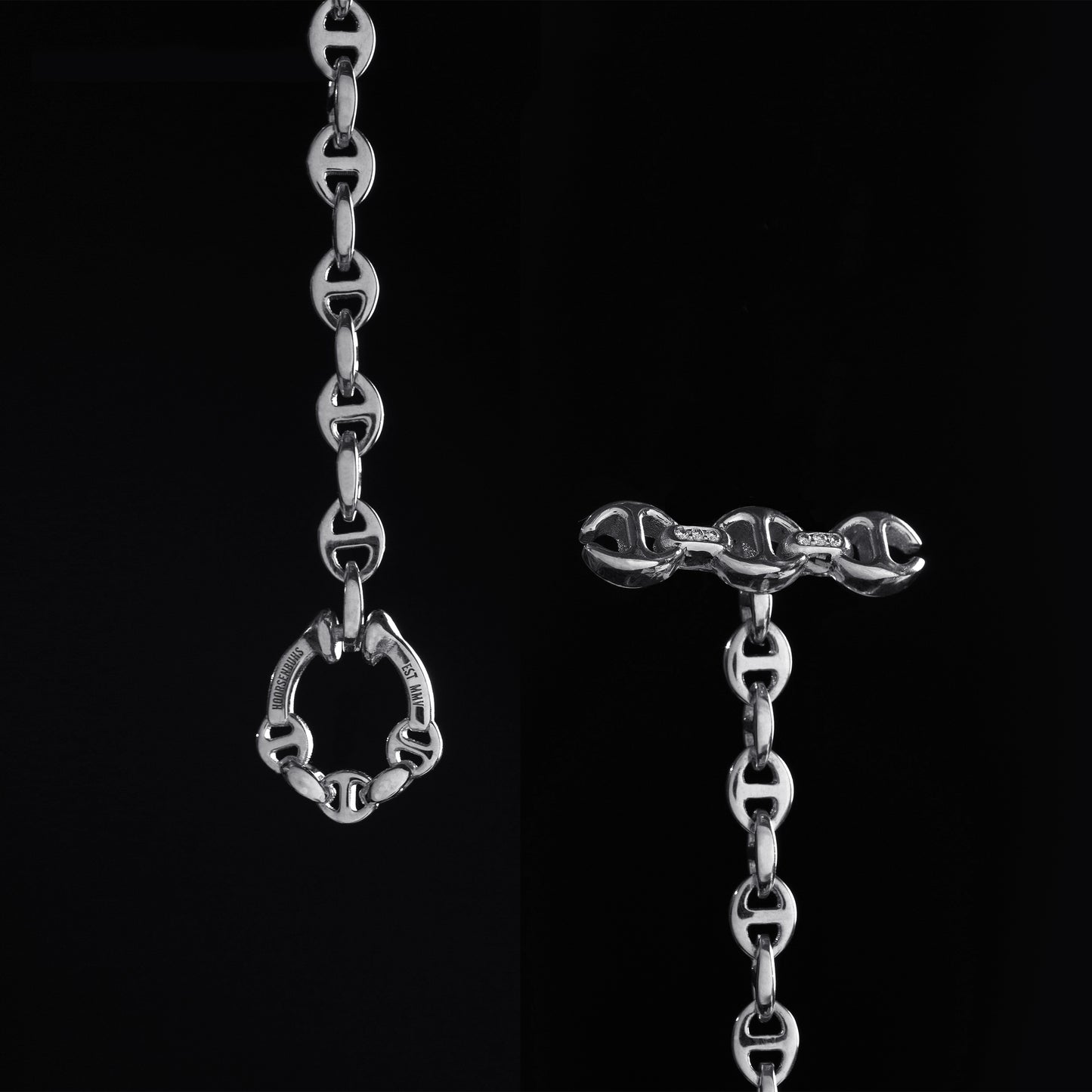 3MM FIVE LINK PAVE BRACELET