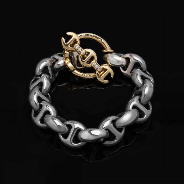 15mm Open-Link™ Bracelet - Sterling Silver | 18K Gold