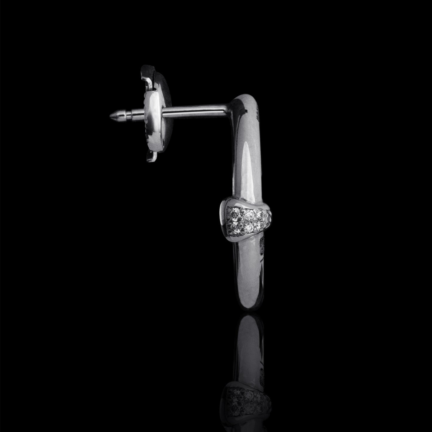 LARGE OVAAL EARRINGS WITH DIAMOND HITS