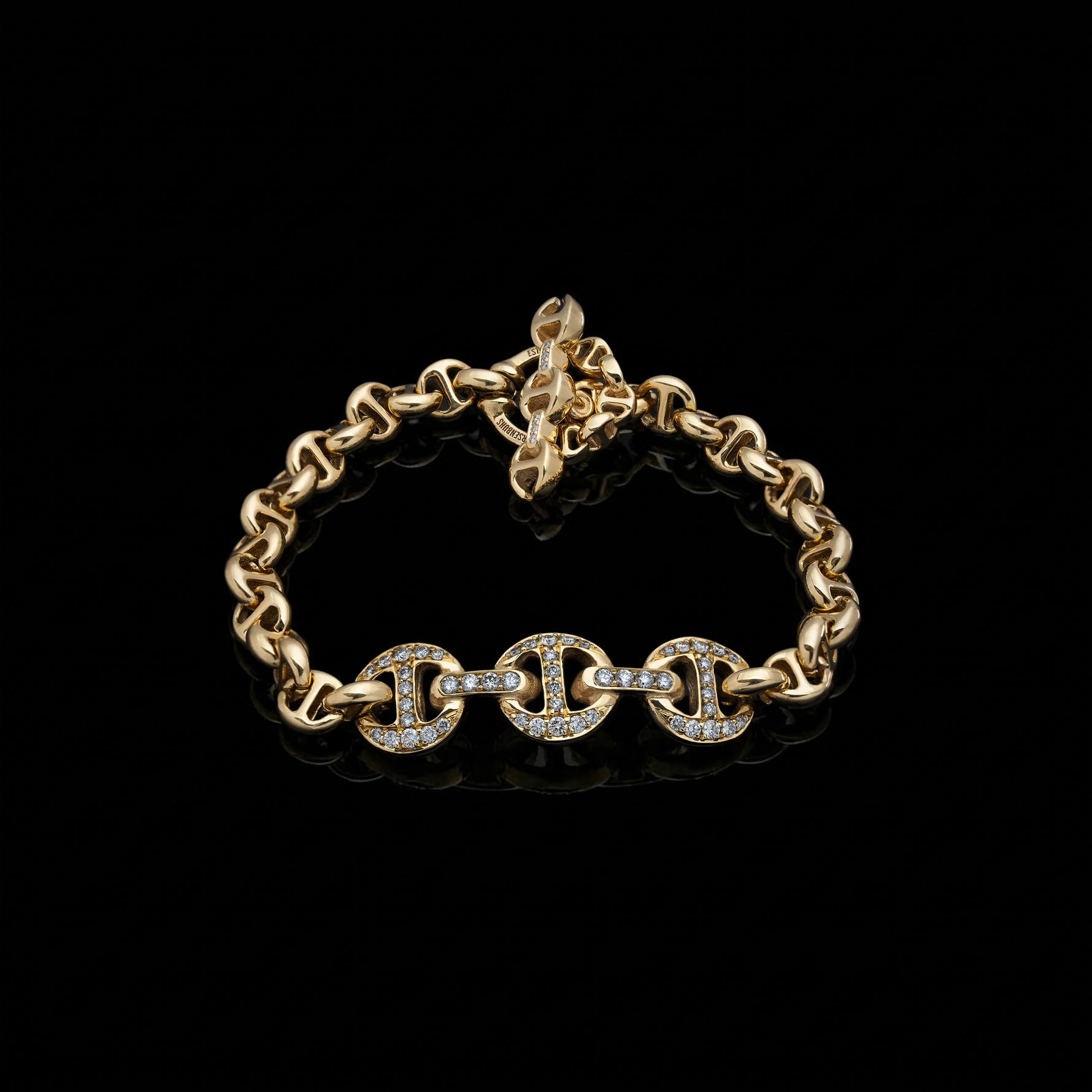 HOORSENBUHS® | ANTIQUATED DIAMOND ID BRACELET