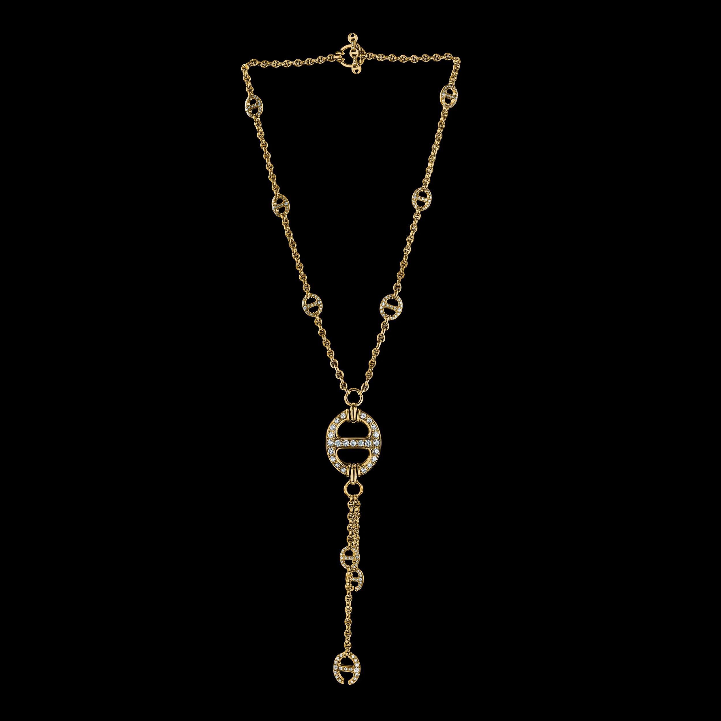 HOORSENBUHS ネックレストップ Grand-Link Lariat with Diamonds – HOORSENBUHS