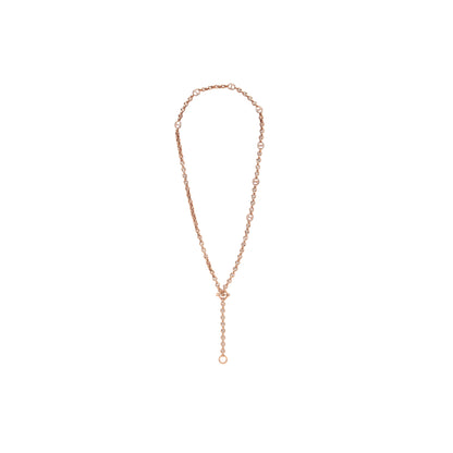 5MM OPEN-LINK™ NECKLACE WITH SEVEN 10MM LINKS WITH DIAMONDS