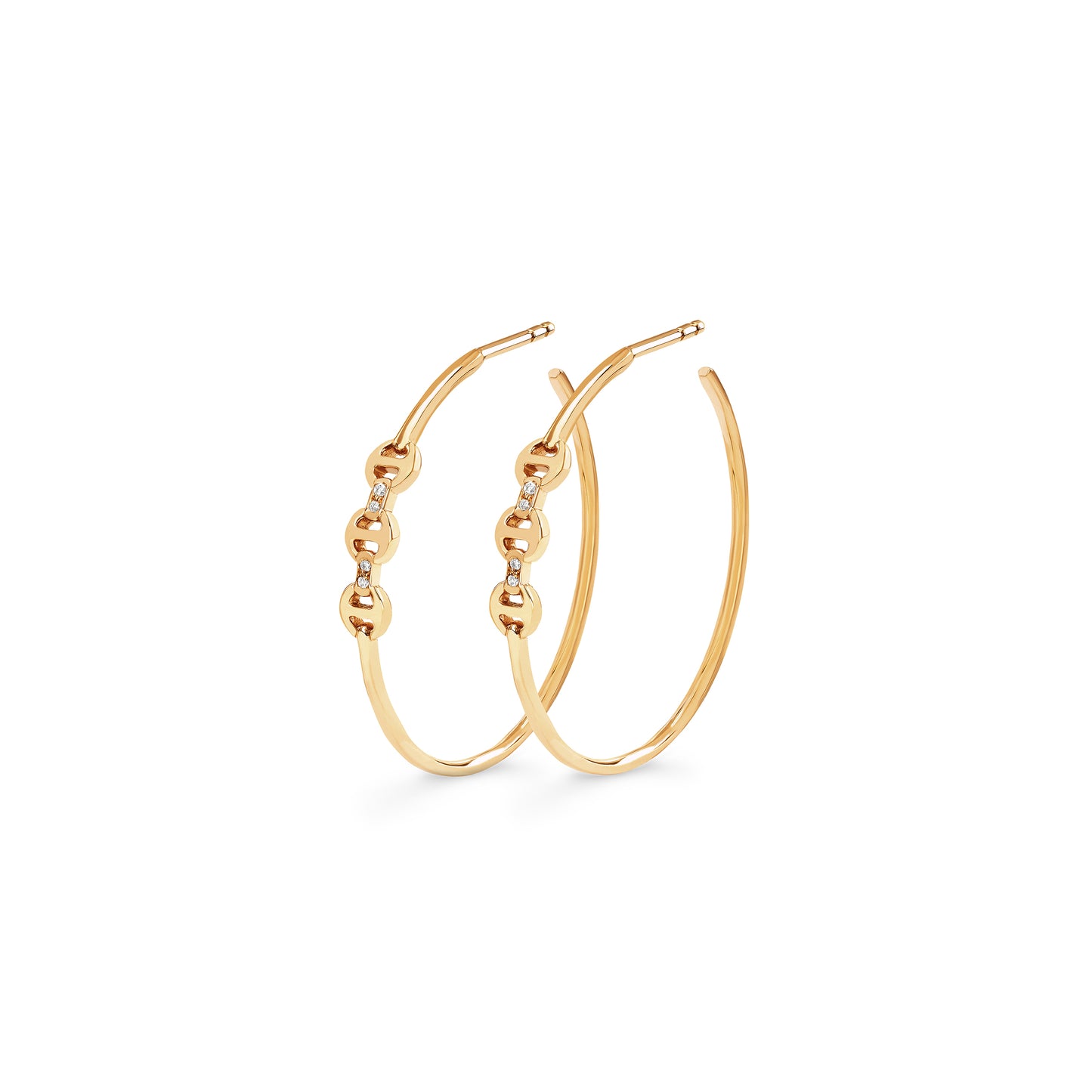 MINI HOOP WITH DIAMOND BRIDGES