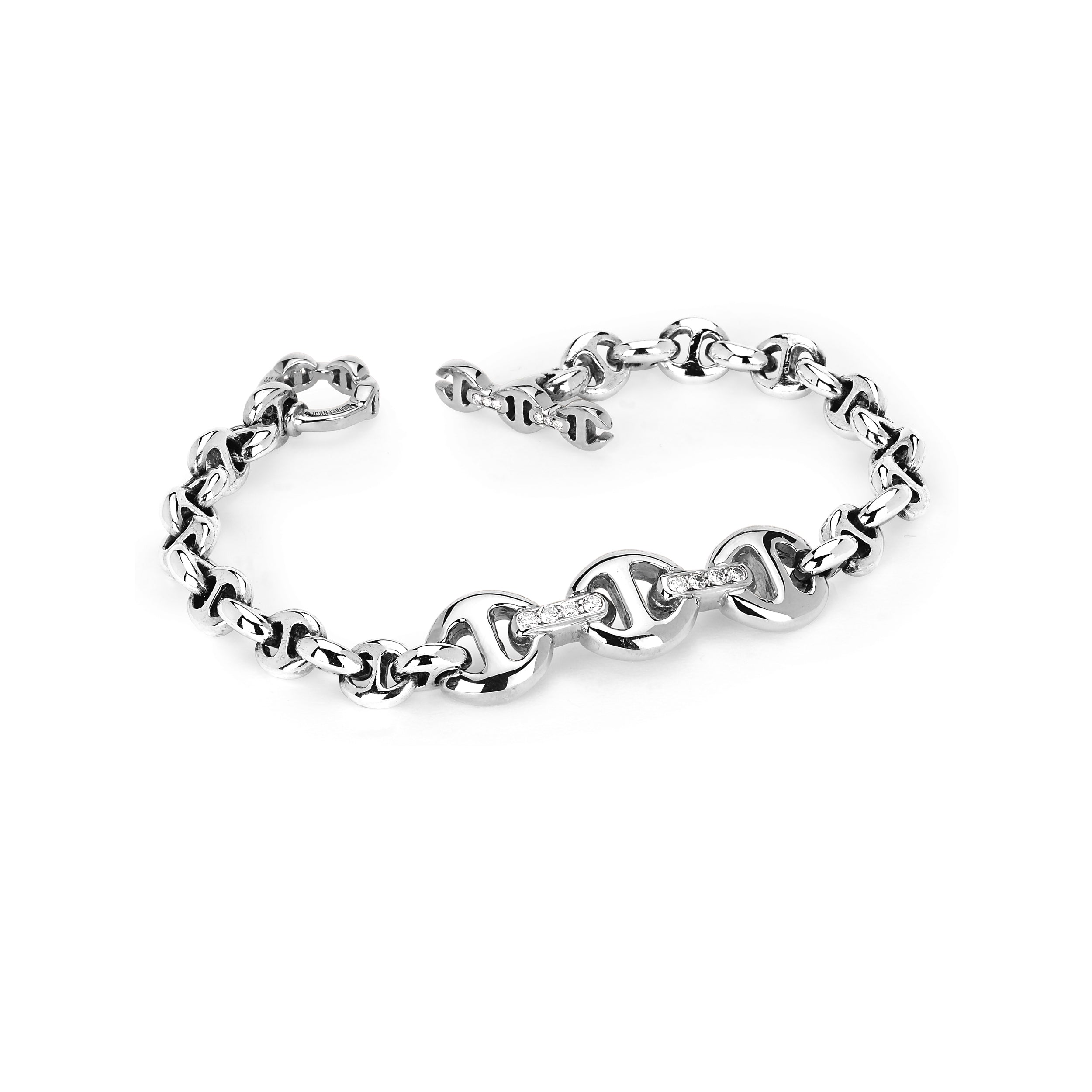 Hoorsenbuhs Open-Link Monogram Bracelet