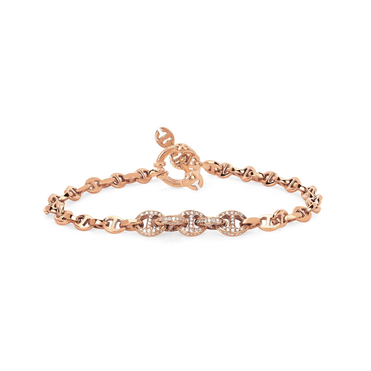 3MM FIVE LINK PAVE BRACELET
