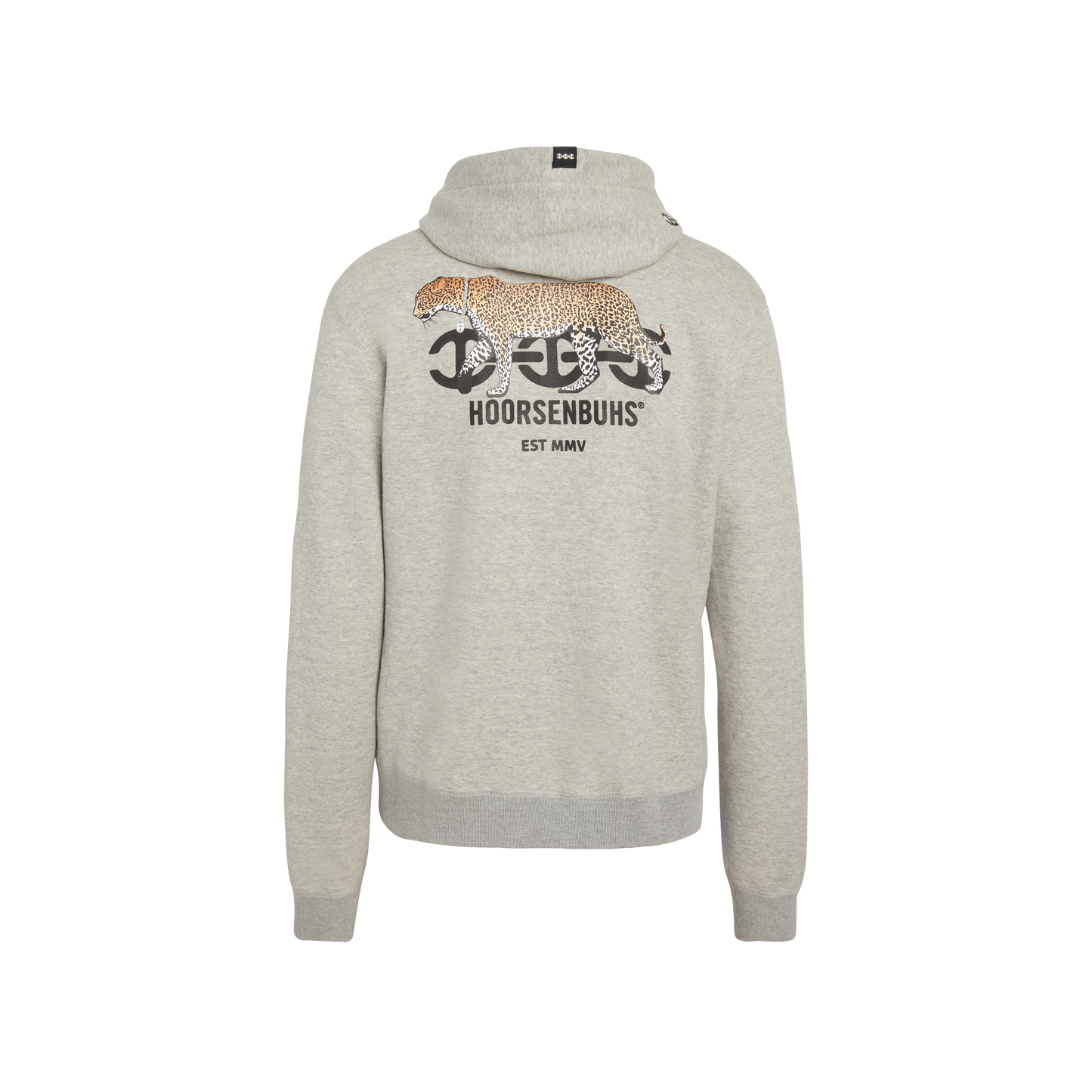 LEOPARD ZIP HOODED SWEATSHIRT