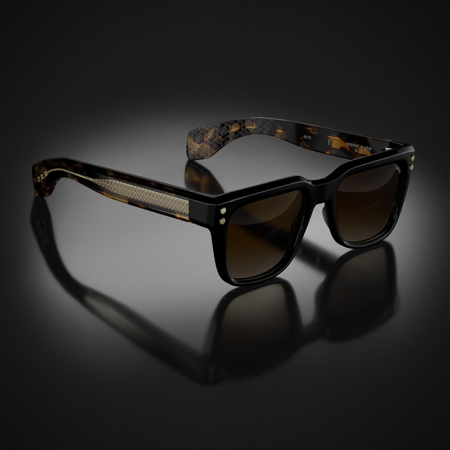 MODEL V | BLACK/TOKYO TORTOISE TEMPLES