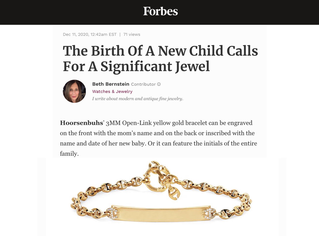 FORBES | THE BIRTH OF NEW CHILD CALL FOR A SIGNIFICANT JEWEL