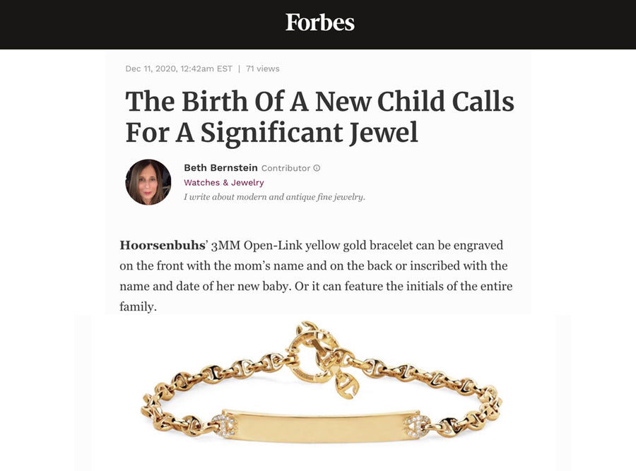 FORBES | THE BIRTH OF NEW CHILD CALL FOR A SIGNIFICANT JEWEL