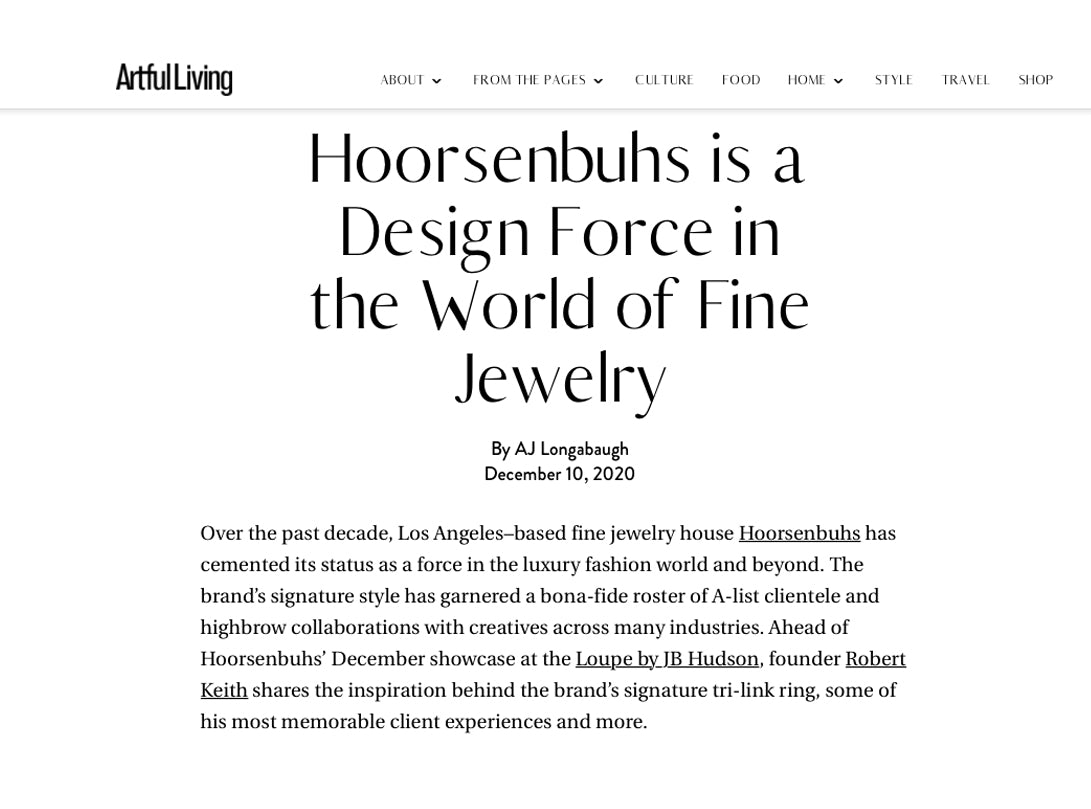 ARTFUL LIVING | HOORSENBUHS IS A DESIGN FORCE IN THE WORLD OF FINE JEWELRY