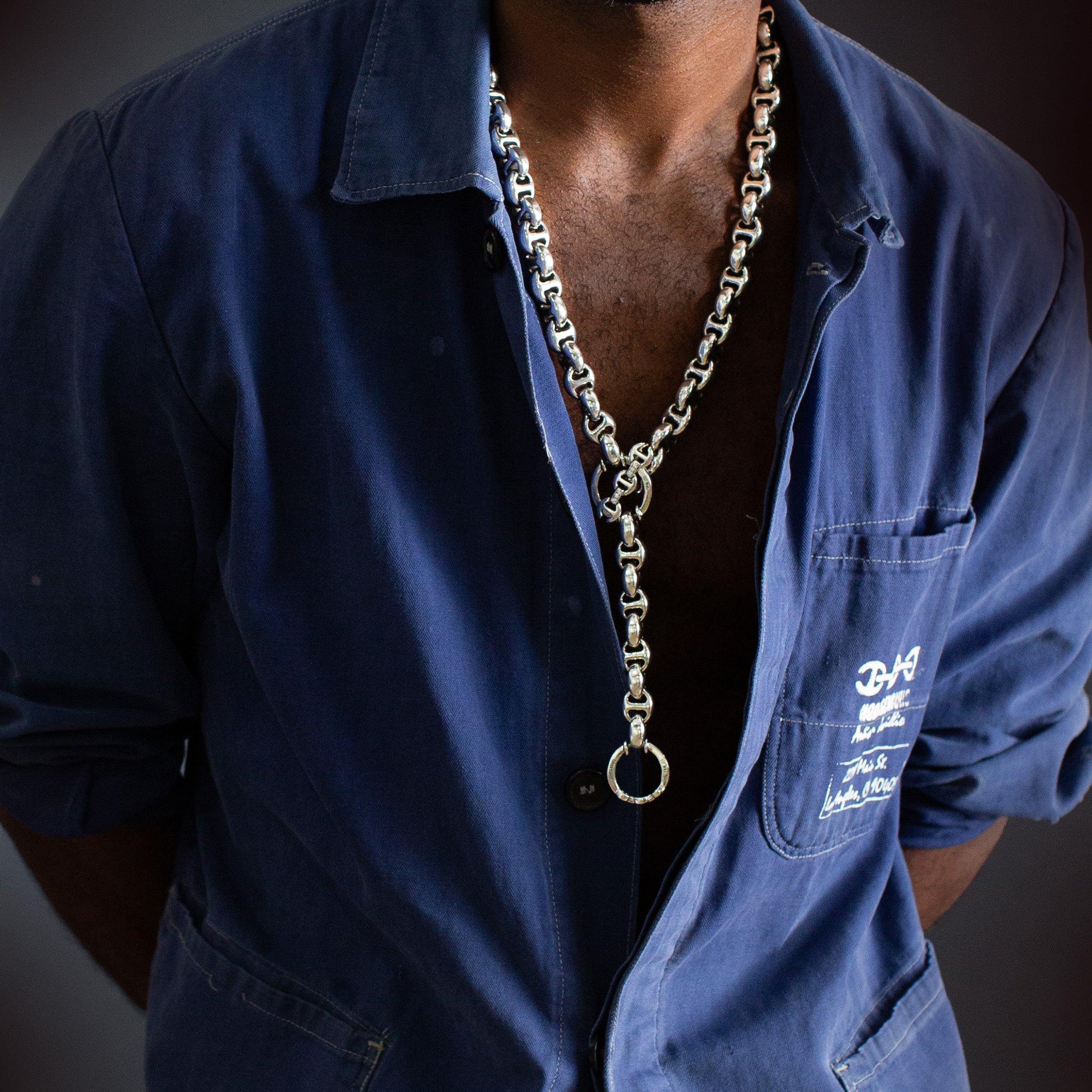 HOORSENBUHS® | 10MM OPEN-LINK™ WALLET CHAIN WITH DIAMOND PENDANT