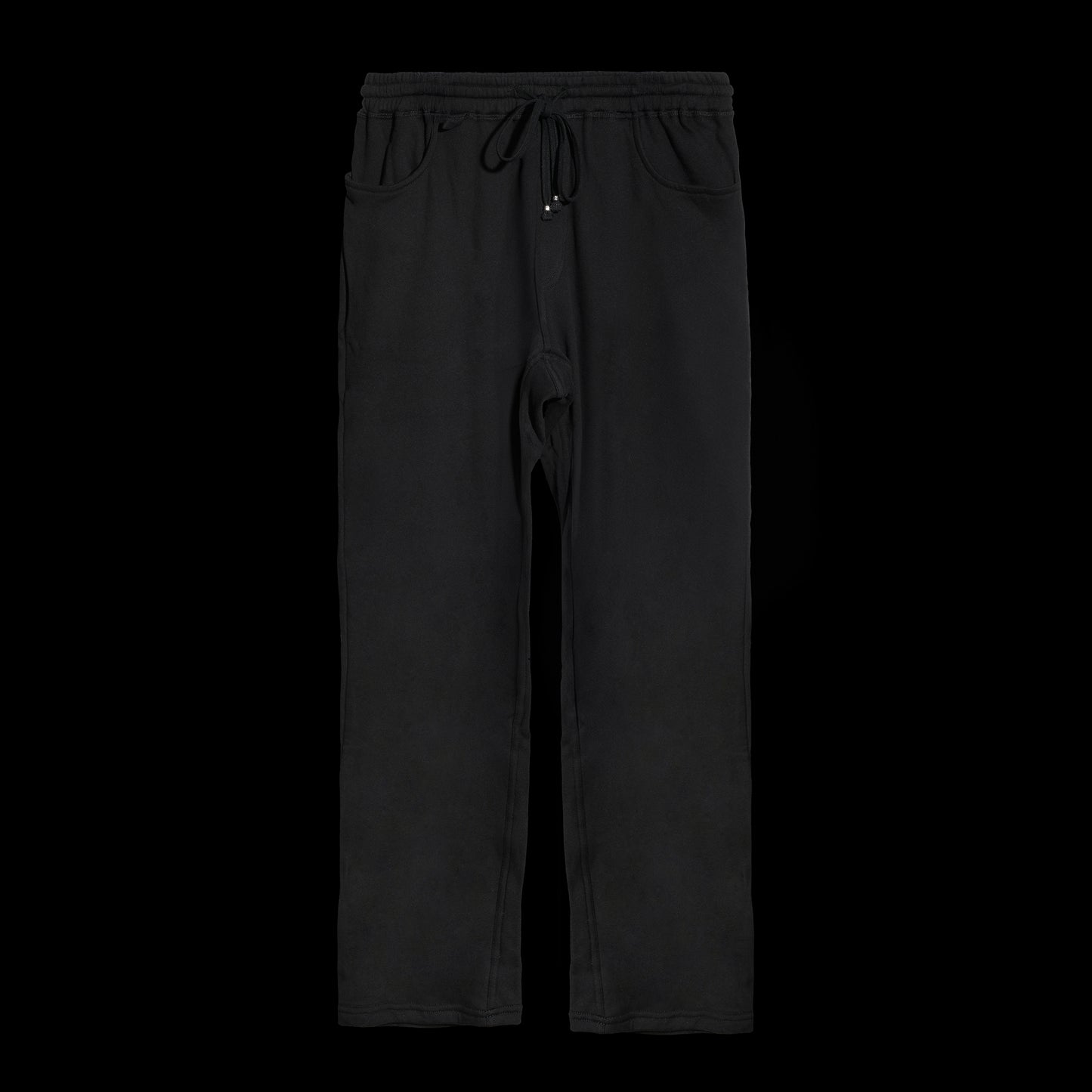 BLACK MAKERS MARK OPEN BOTTOM SWEATPANTS