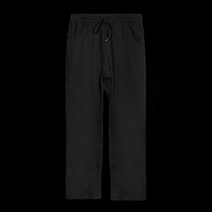 BLACK MAKERS MARK OPEN BOTTOM SWEATPANTS