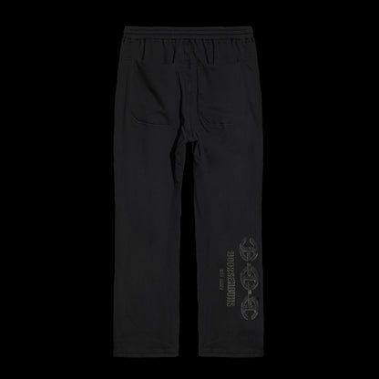 BLACK MAKERS MARK OPEN BOTTOM SWEATPANTS