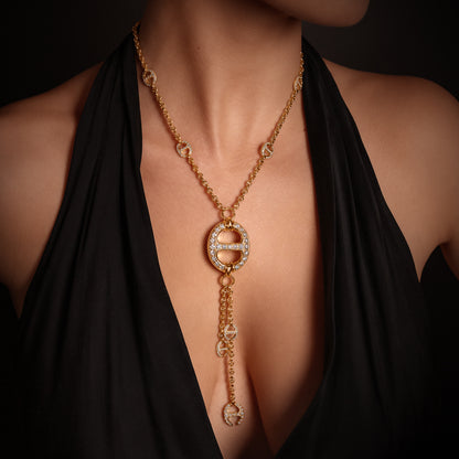 GRAND-LINK LARIAT WITH DIAMONDS