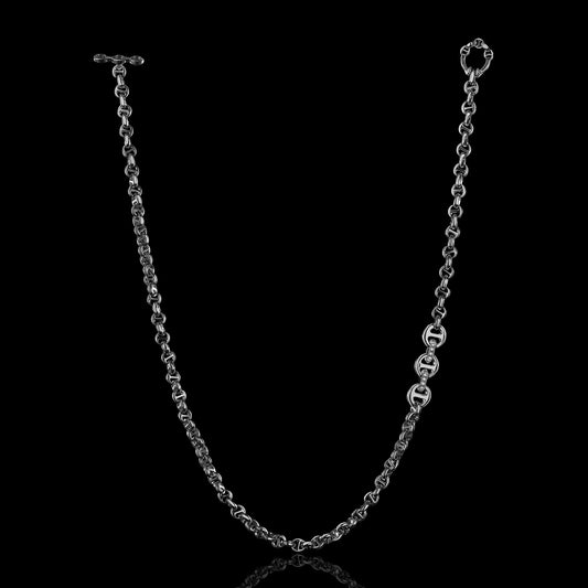 5MM OPEN-LINK™ NECKLACE WITH DIAMOND PENDANT - 22"