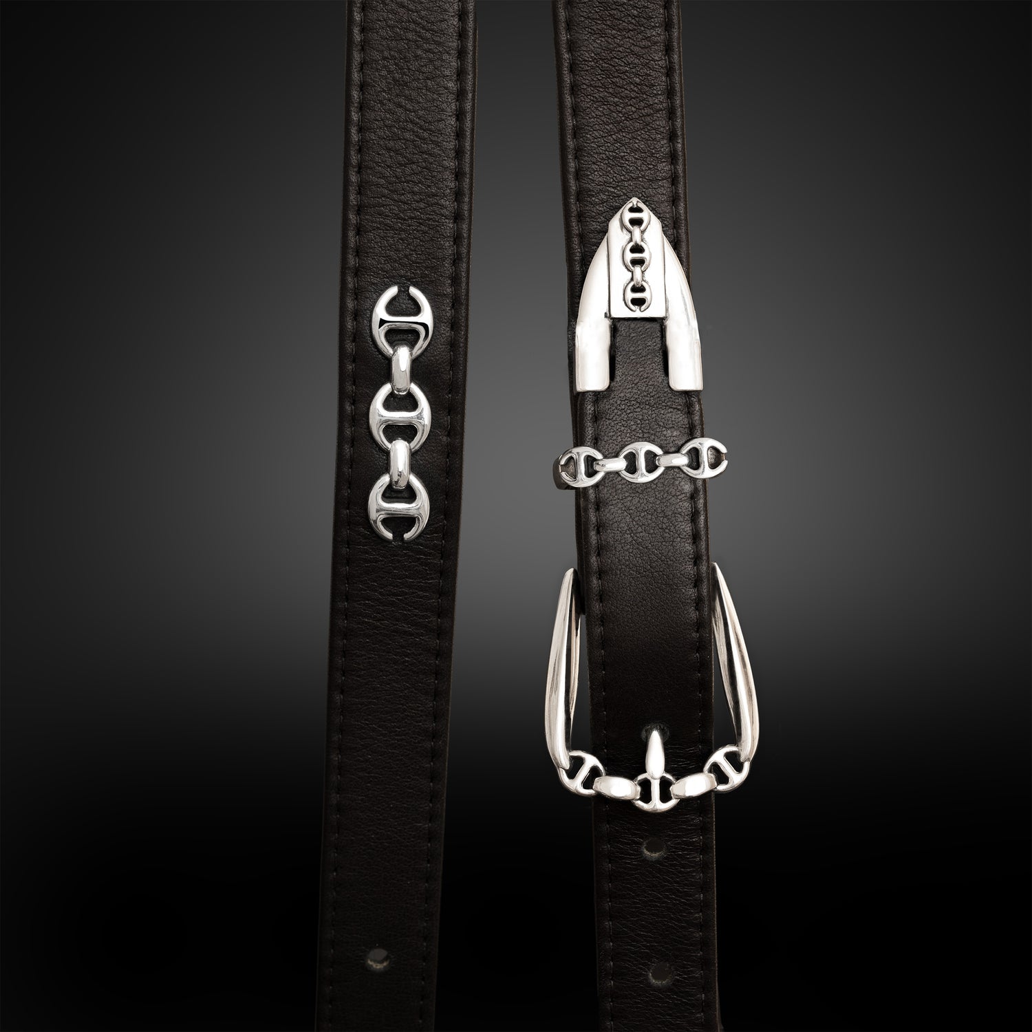 SMOOTH LEATHER WESTERN BELT