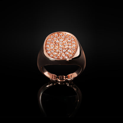 SIGNET RING WITH DIAMONDS