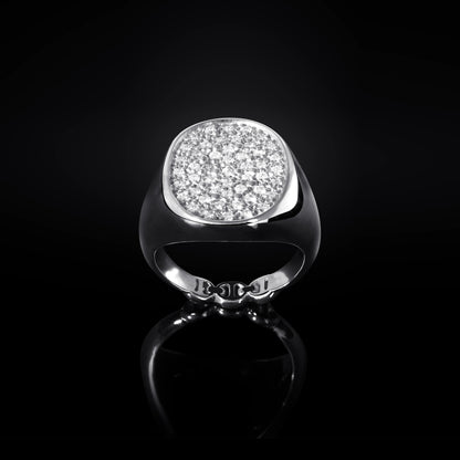 SIGNET RING WITH DIAMONDS
