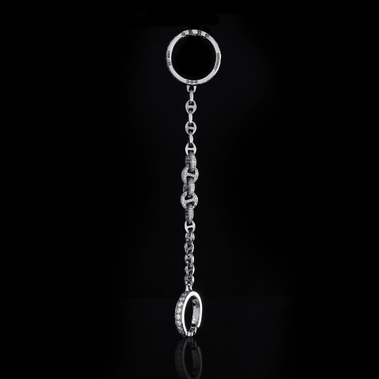 BONDED 3MM OPEN-LINKS WITH FIVE LINK PAVE