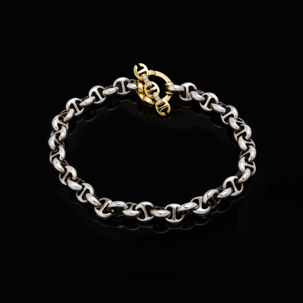 5mm Open-Link™ Bracelet - Sterling Silver | 18K Gold