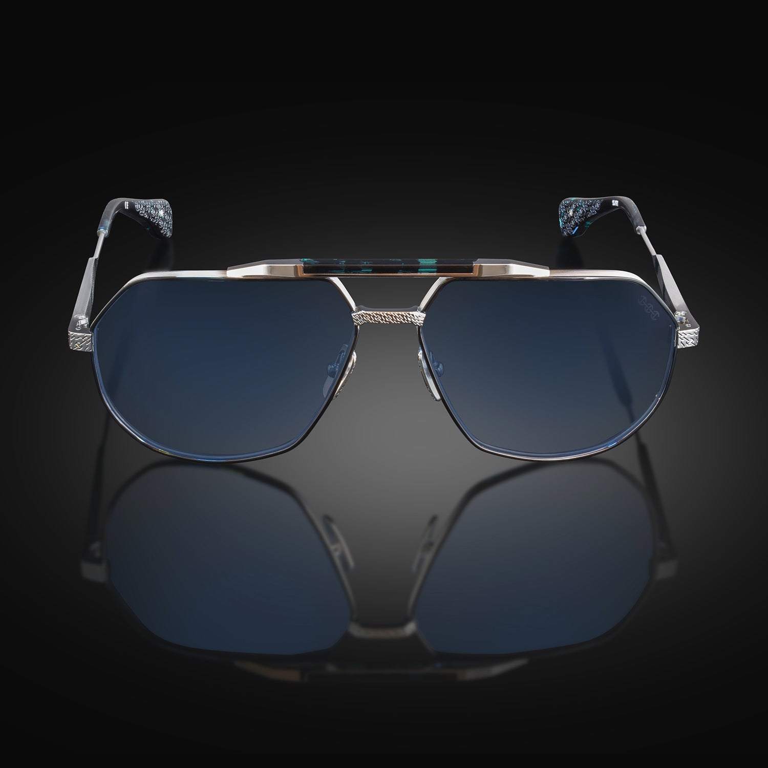 MODEL XII | SHINY SILVER/BLUE TOKYO TORTOISE