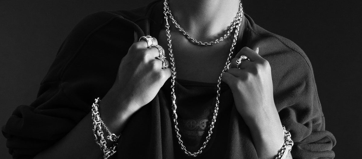 Sterling silver chains and rings