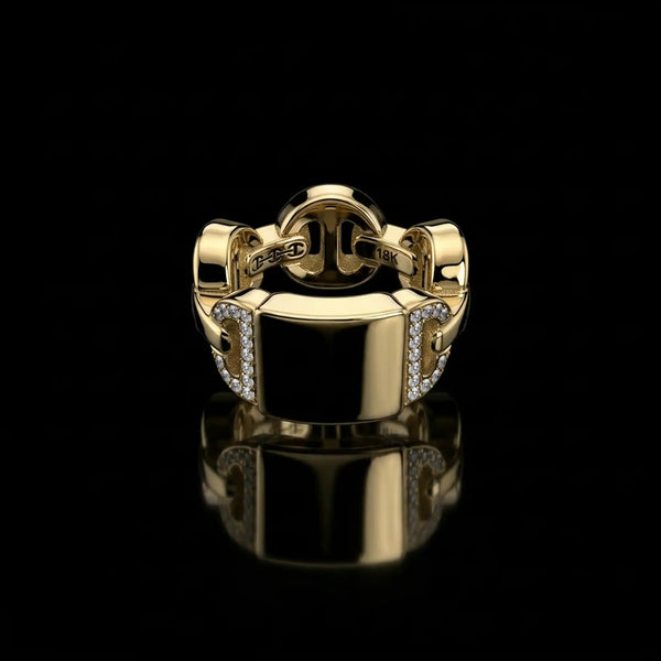 Brute Classic Tri-Link Monogram with Diamonds | HOORSENBUHS®