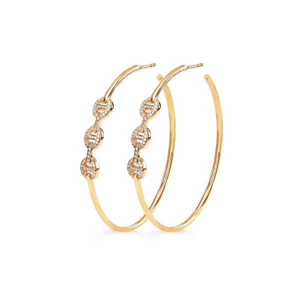 Hoop with Diamonds