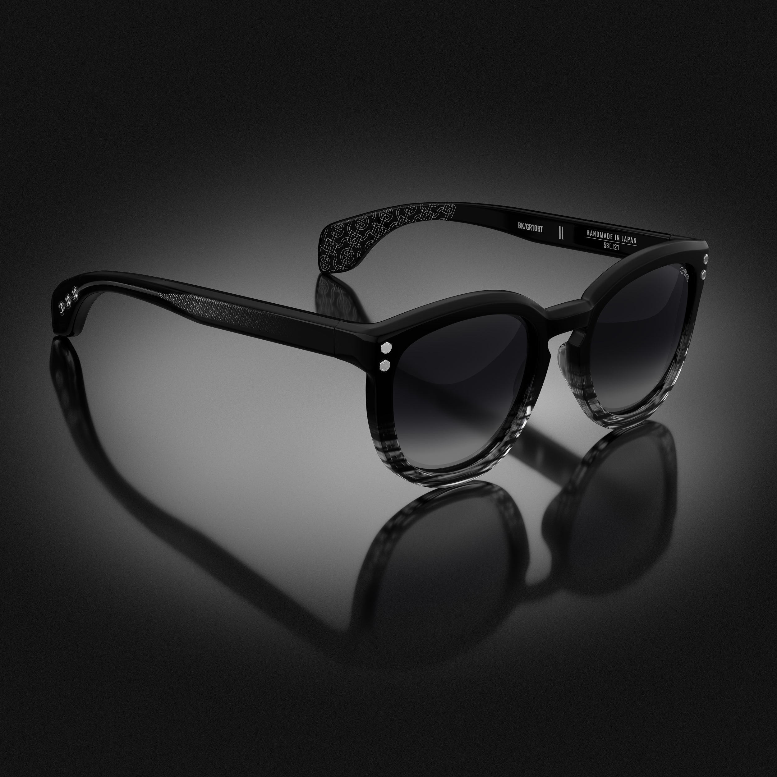 HOORSENBUHS® | MODEL II | BLACK/GREY TORTOISE FADE